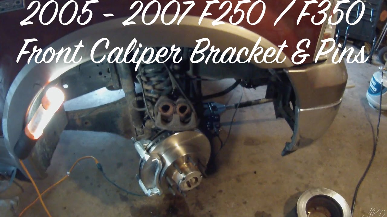 2005 Ford F250 Front Brake Caliper Bracket, Pins, Pads, Rotor YouTube