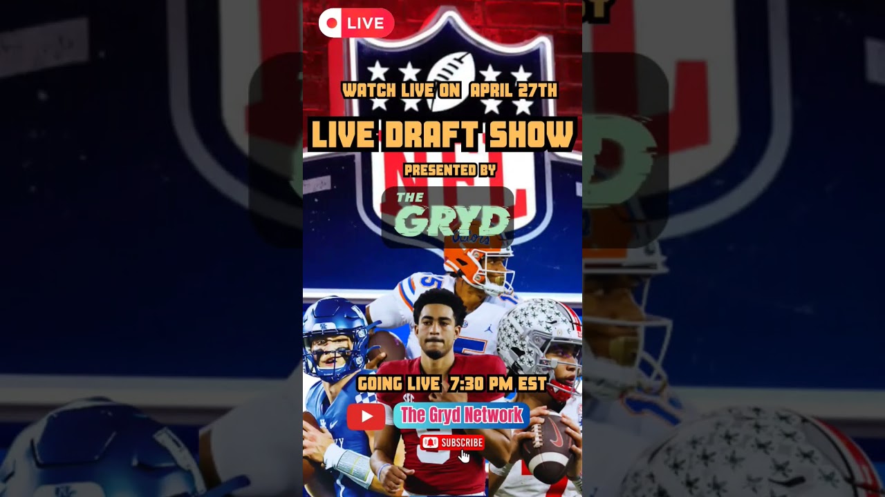 JOIN US NEXT THURSDAY FOR NIGHT 1 OF THE NFL DRAFT!!! #nfldraft2023 #nfldraft #tunein #livestream