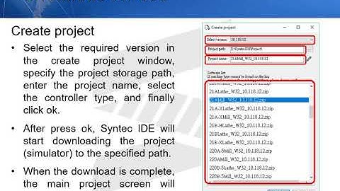 Syntec IDE: Open a project with Syntec IDE