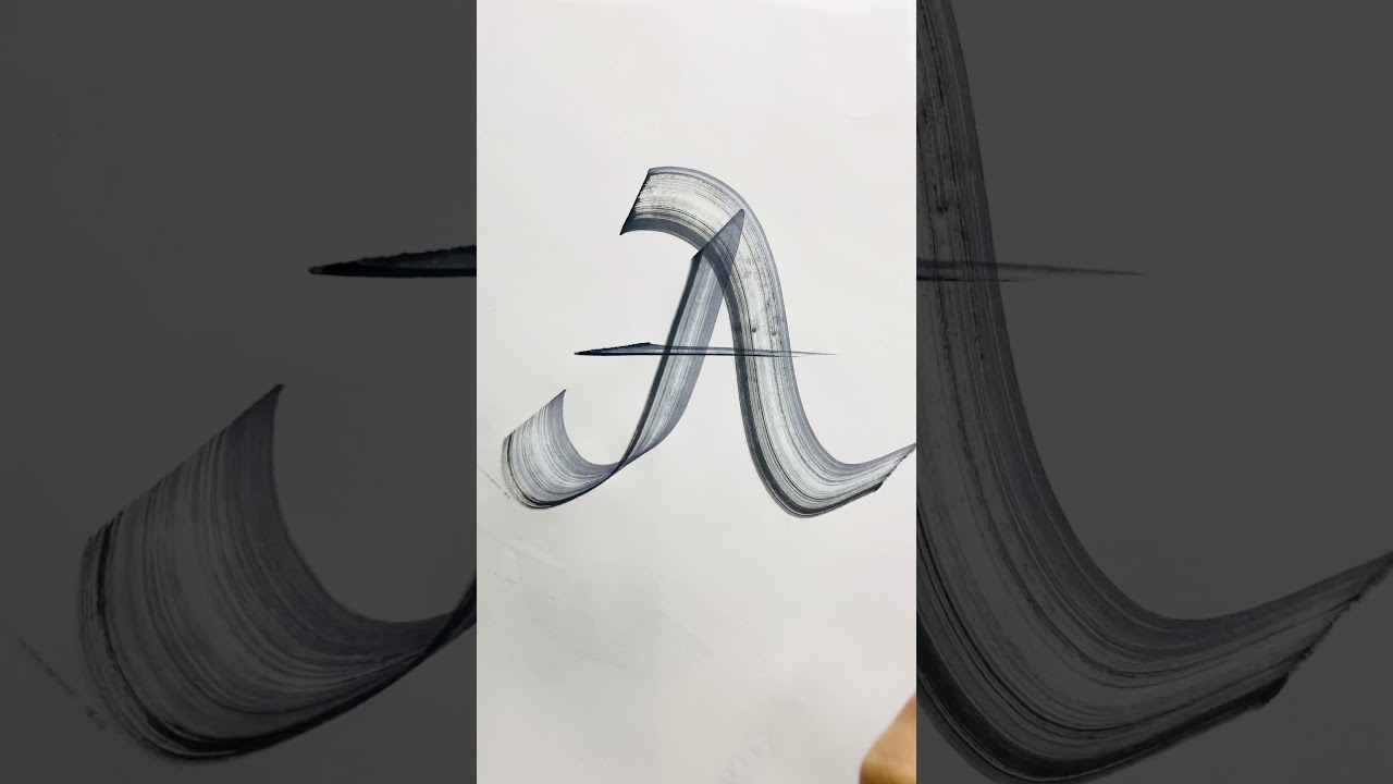 ‘A’ In CALLIGRAPHY with Copic Wide Marker//Shorts//Capital