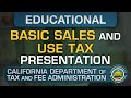 Basic Sales and Use Tax Presentation