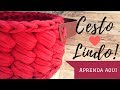 Cesto lindo em ponto Puff no fio de malha -  Novelo Rosa