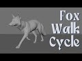 Fox walk cycle 3d animationjessie jiye jang animation