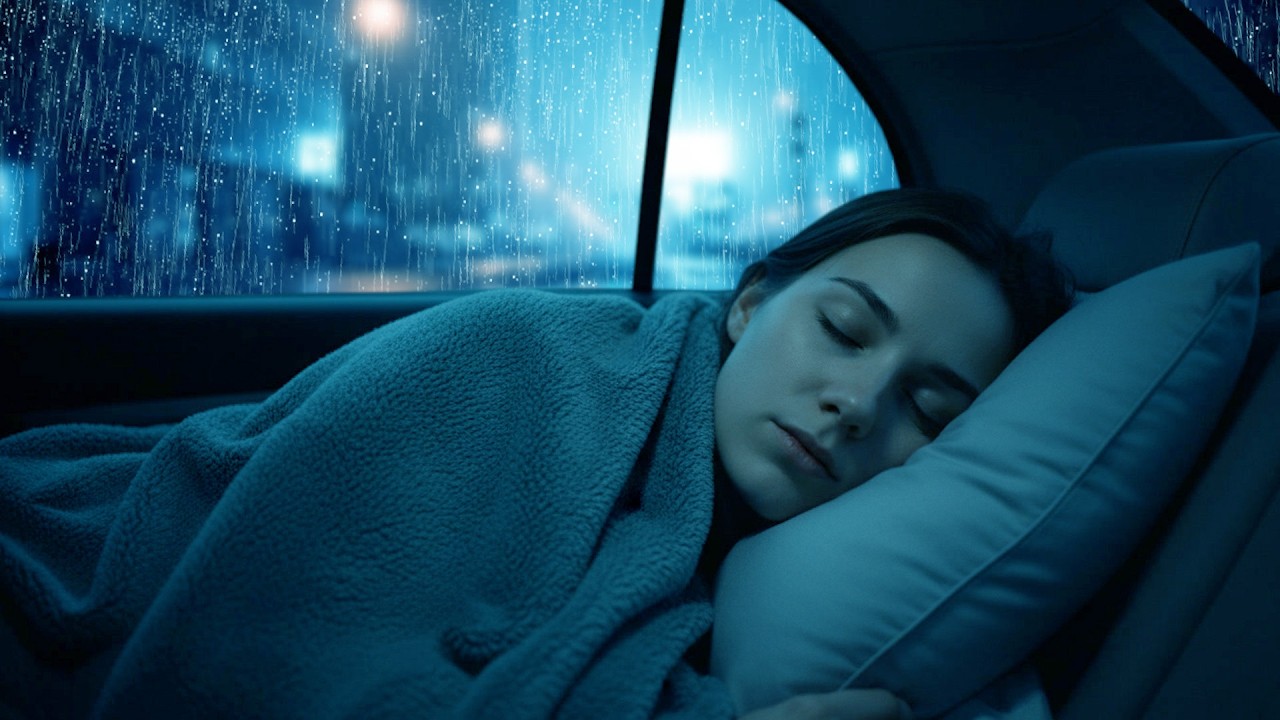 Stop Overthinking Tonight 🌧️ Heavy Rain & Thunderstorm on Car for Deep Sleep & Anxiety Relief