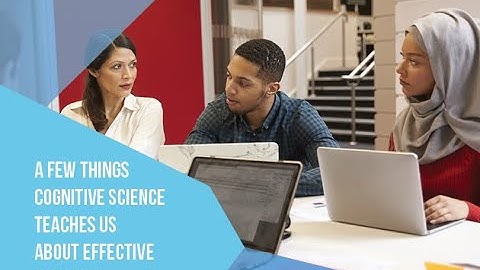 A Few Things Cognitive Science Teaches us About Effective Teaching