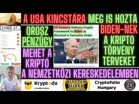 Bitcoin Hírek (801) - Az USA Kincstára meg is hozta Biden-nek a Kripto Törvény terveket 