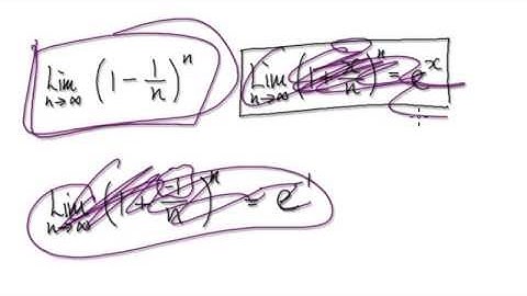 Video 2517 - Sequences Limit (1-(1/n))^n - Practice