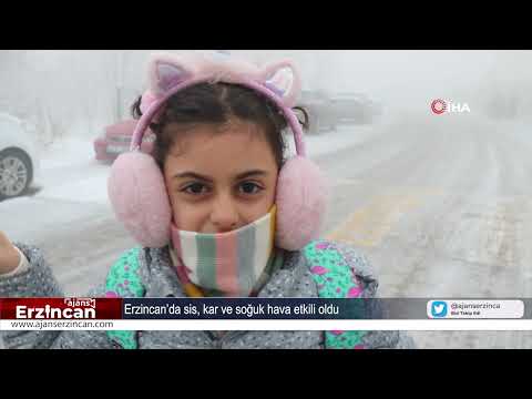 Erzincan’da sis, kar ve soğuk hava etkili oldu