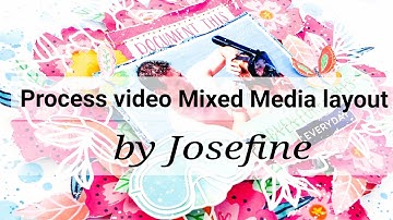 Process video Scrapbook layout with distress Oxide (by Josefine)
