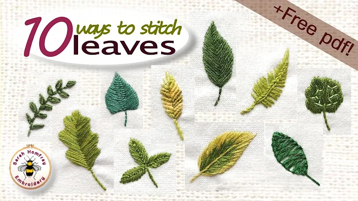 TEN stitches for leaves | Embroidery leaf stitch t...