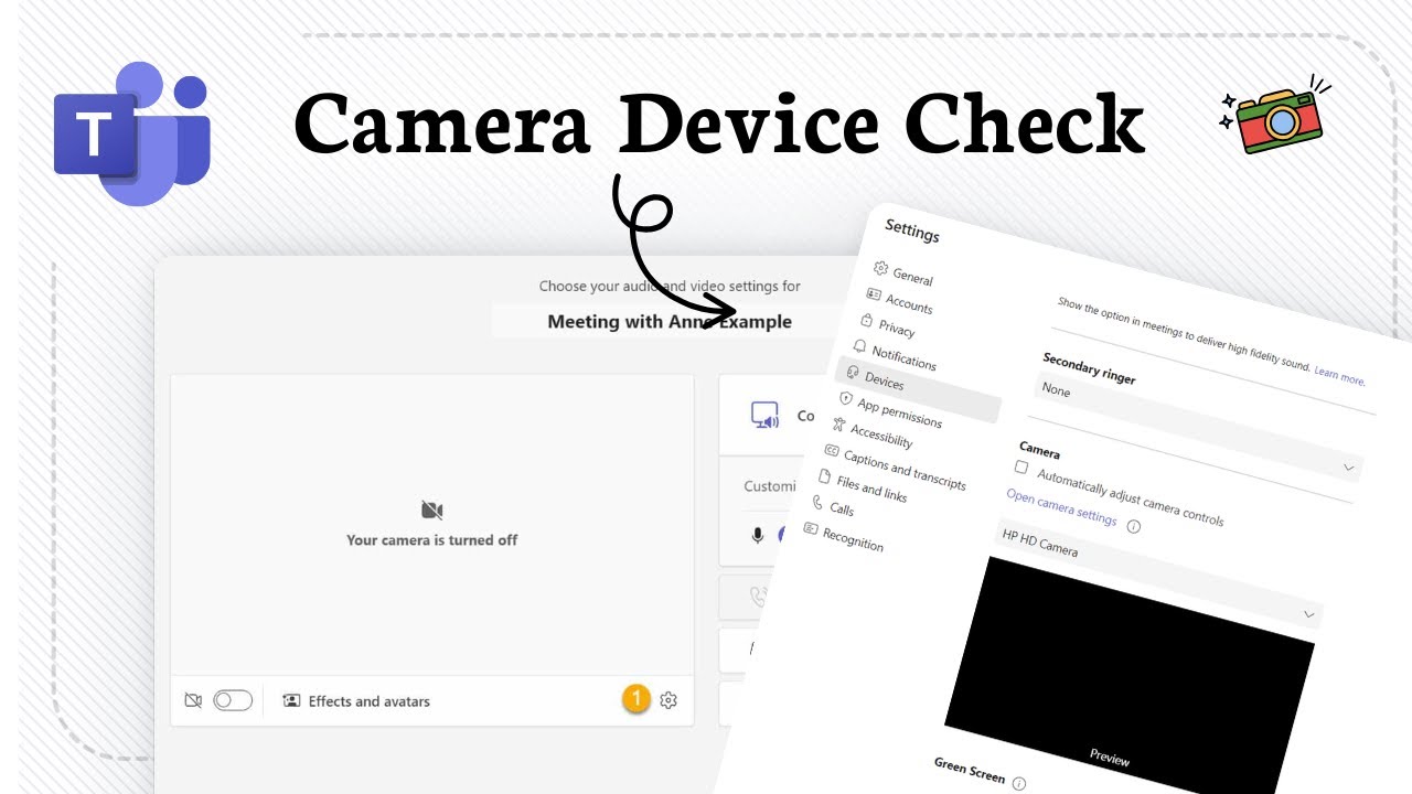 How to test your camera in microsoft teams without joining a meeting