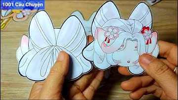Sticker giấy có khớp cute: Hướng dẫn ráp búp bê giấy Anime Nhật mắt chớp bằng kẽm vàng, băng keo