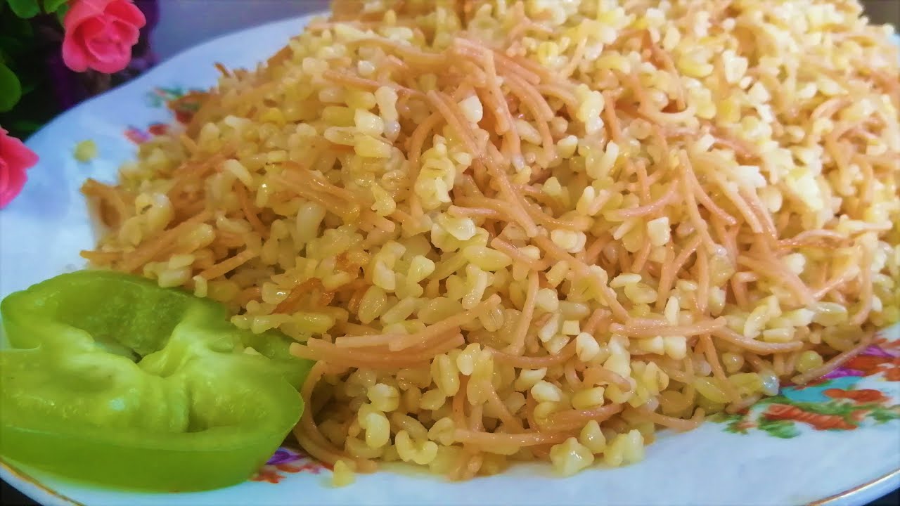 أكلة سهلة وغير مكلفة البرغل بشعيرية