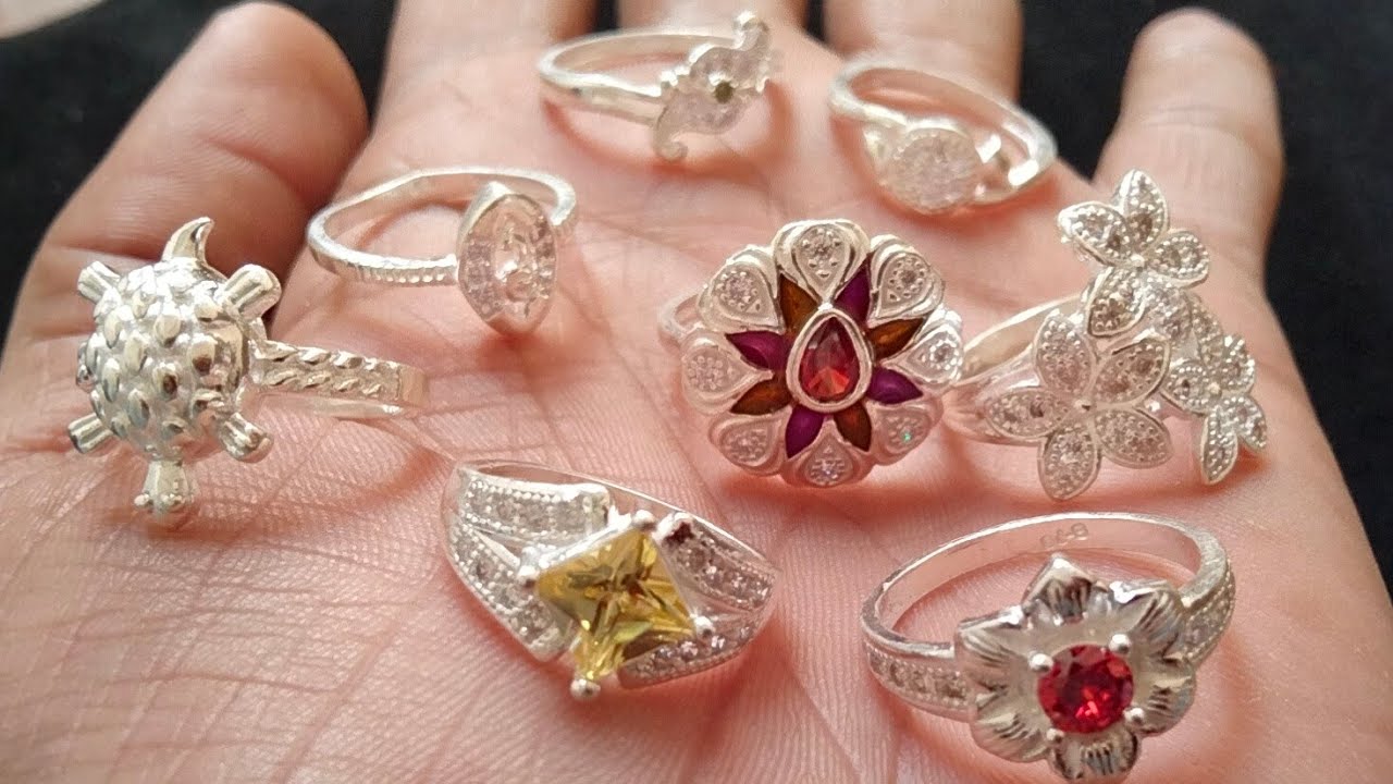 Silver style ring design for girls | latest silver ring design for girl ...