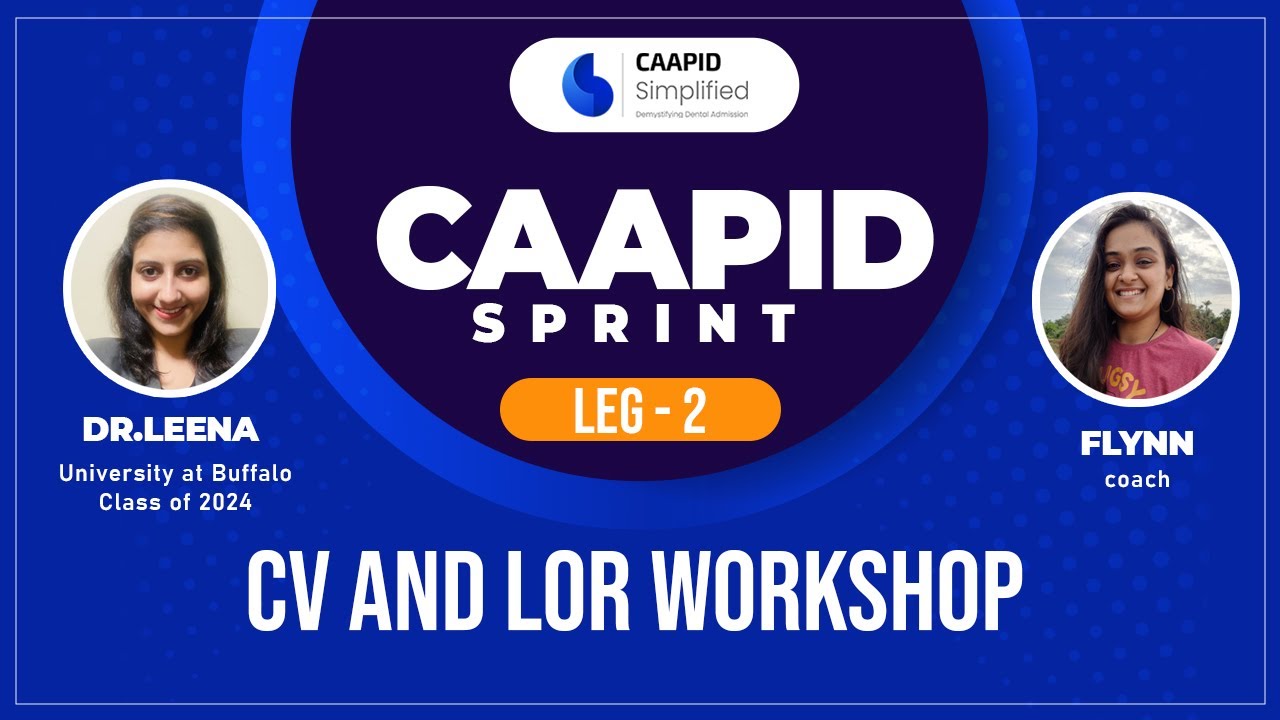 CV building and LOR FAQs answered for US Dental Schools YouTube