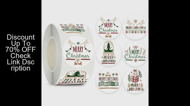 100-500pcs Merry Christmas Gift Decorative Stickers Round Thank You Labels Handmade Candy Biscuits P