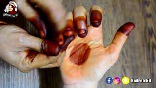 طريقة الحصول على حناء بلون أحمر غامق وجميل لليدين | How to get dark Henna color