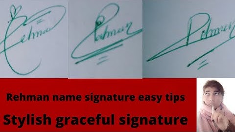 Rehman name signature#gracefull signature tips your own name signature#name signature with arooj