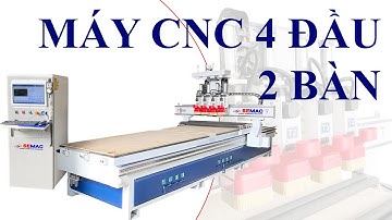Máy cnc router 4 đầu 2 bàn làm việc SM 1350TC2 4 | Quốc Duy