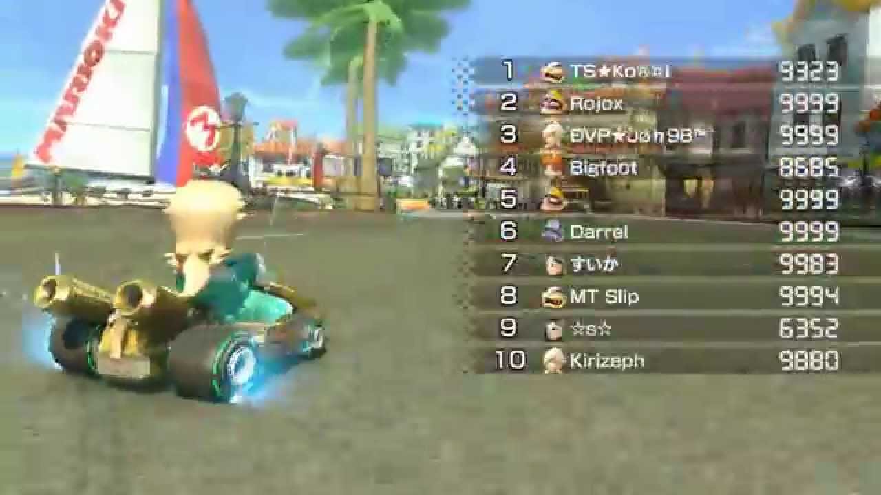 Wii U Mario Kart 8 The sideway finish XD YouTube