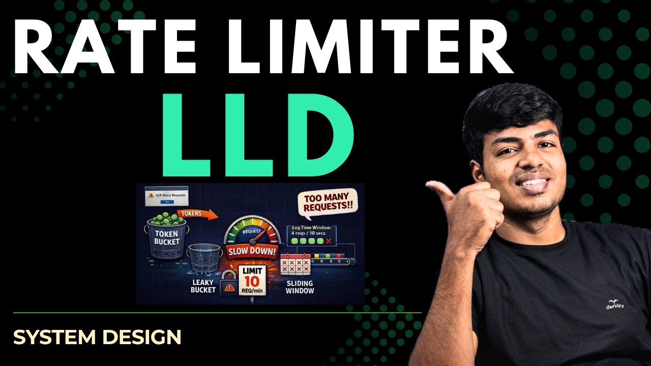 Rate Limiter Design (LLD) | Token, Leaky, Fixed & Sliding Window | Code ...