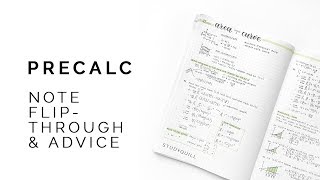 precalc tips + tricks 🍎 math notebook flipthrough screenshot 5