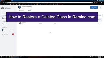 How to Restore a Deleted Class in Remind.com