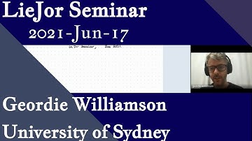60. Geordie Williamson: Spectra in representation theory - LieJor 17-Jun-2021