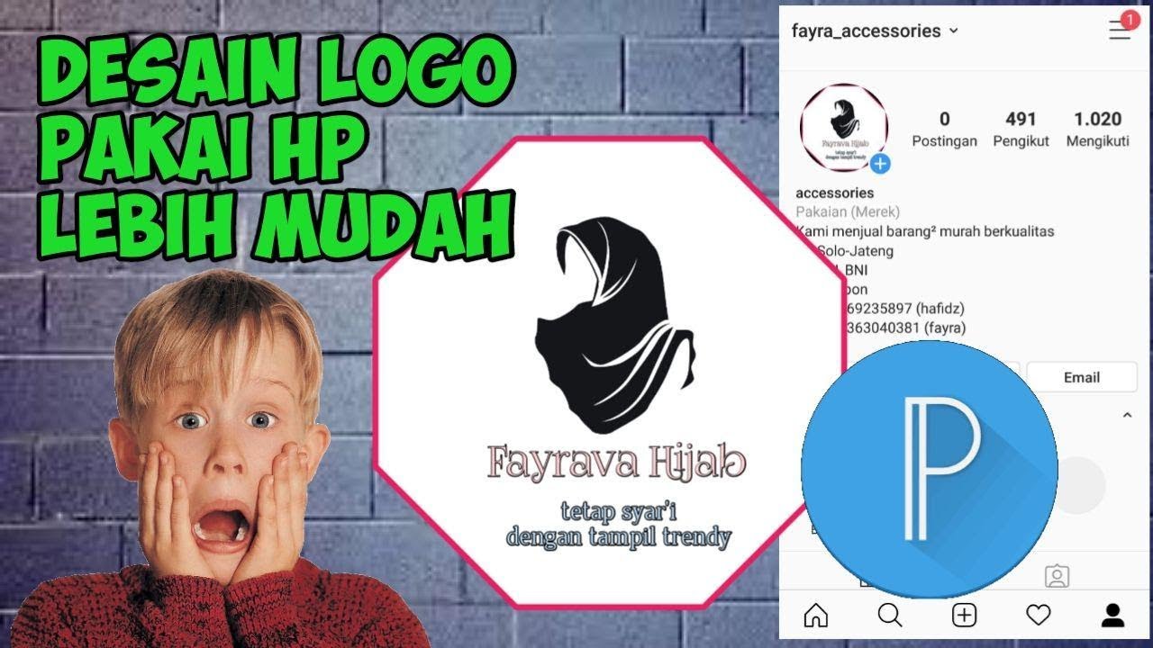  Cara  Desain  Logo  Olshop di  Android  tutorial pixellab 1 