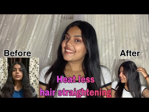 Straight hair without straightener😍| Straight your hair naturally at home  | No Damage | Super easy - YouTube