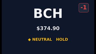 #435: ⚖️ BCH NEUTRAL — What's Next? | $374.90 #Shorts