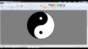 How To Draw Ying-Yang Logo in MS Paint from Scratch!