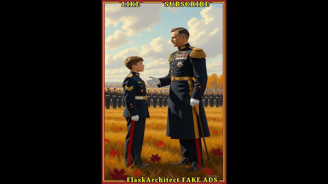 AI Describes an Image Where a distinguished general is honored for his  service 