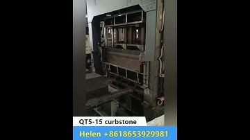 Professional long curbstone making machine QT5-15 concrete block machine for Kerb stone testing