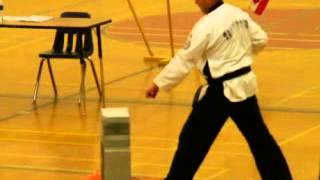 Copy of Brick Break Demonstration 5 bricks (Elbow Strike) - Ric Tetlock - 3rd Dan Black Belt