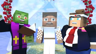 The minecraft life of Alex and Steve : Wedding - Minecraft animation