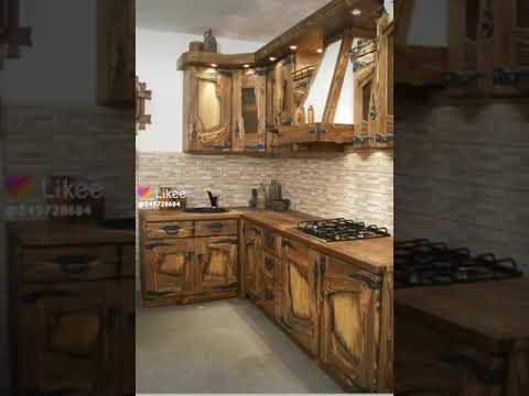 Кухни под старину из массива дерева в Москве (1)