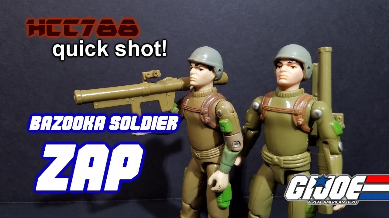 HCC788 quick shot! 1982 ZAP - Bazooka Soldier - Vintage G.I.