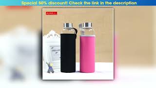 Discount AIWILL Hot Selling Glass Sport Water Bottle With Protective Bag 280ml / 360ml / 550ml Frui