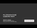 2018 educause leadership award  celeste m schwartz