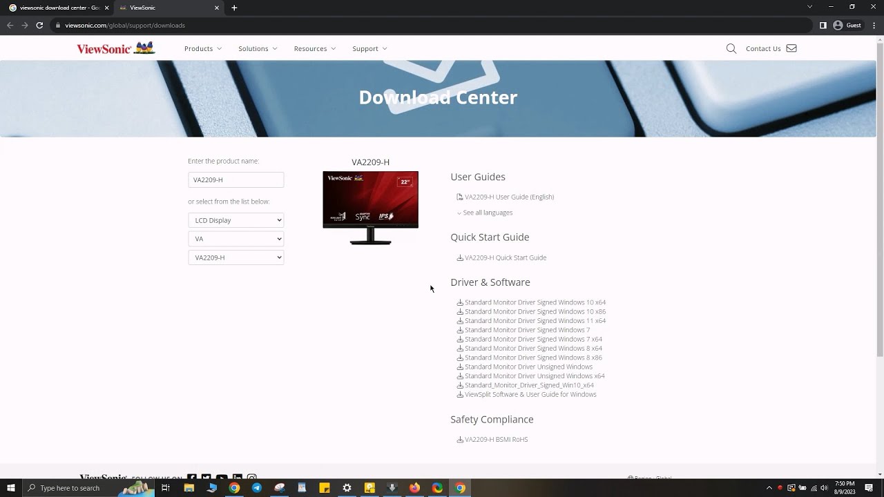 How to install any ViewSonic monitor display drivers - YouTube
