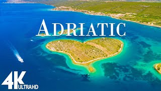 FLYING OVER ADRIATIC (4K UHD) - Amazing Beautiful Nature Scenery with Piano  Music - 4K Video HD