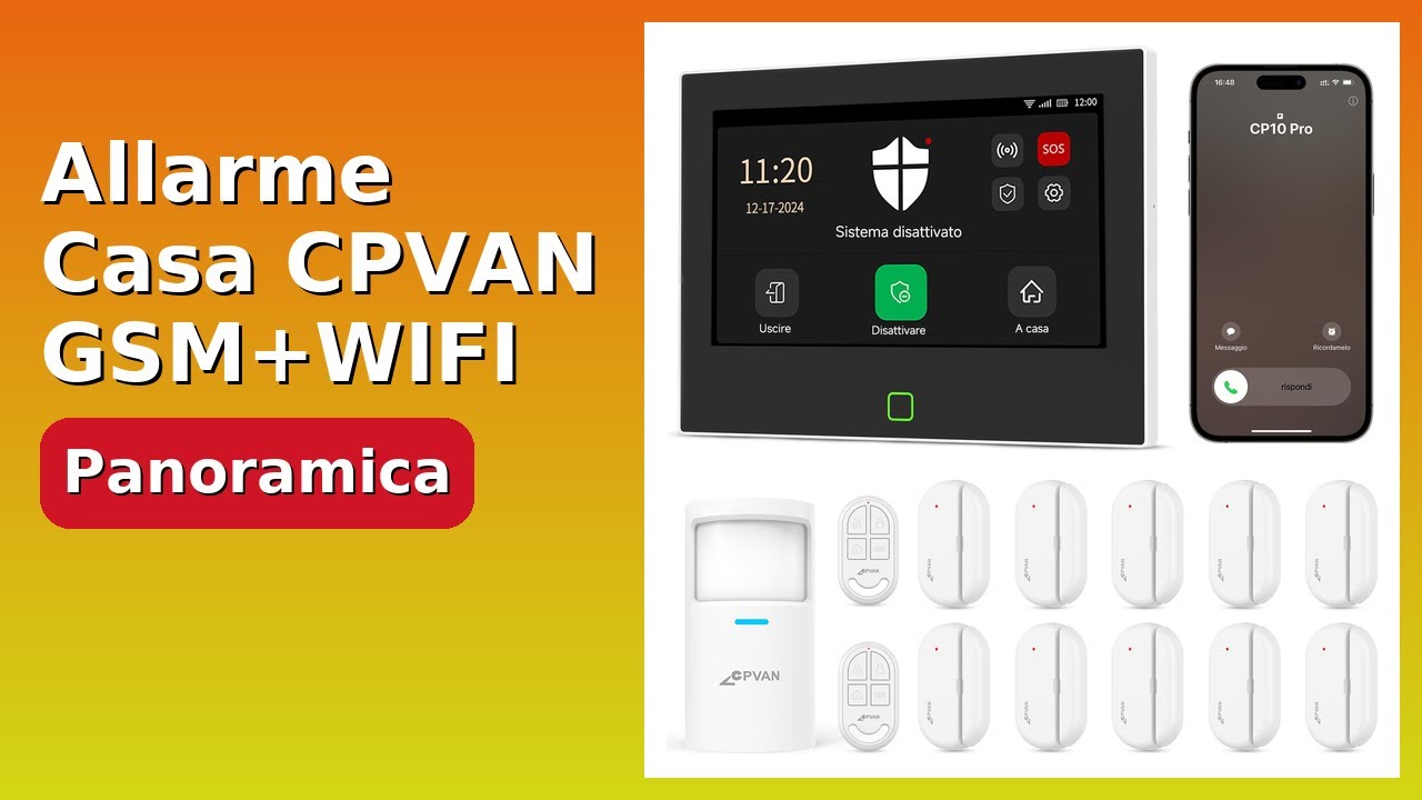 VisorTech sistema di allarme radio set: Set di allarme WLAN da 12 pezzi con 9 sensori, 2 chiavi RFID, app (kit di allarme