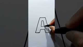 Jeito fácil de desenhar a letra A 3d