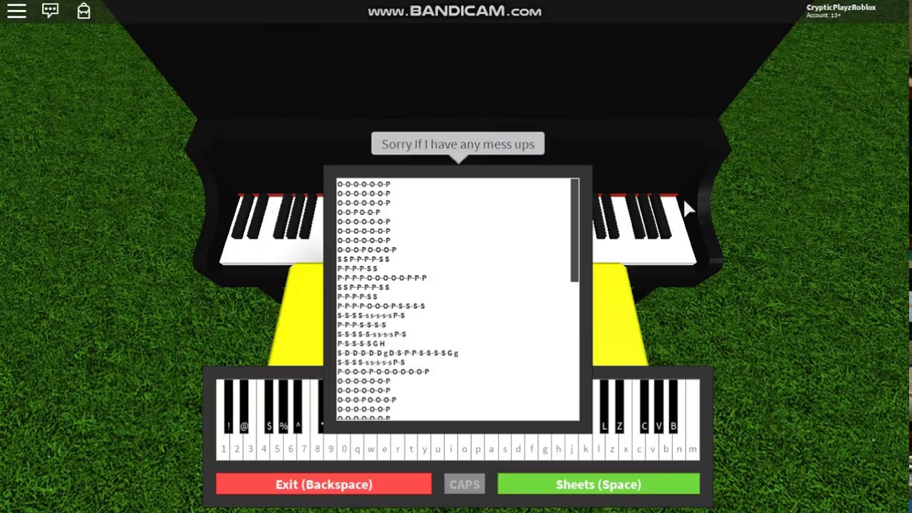 Roblox Piano Songs Sheet Imagine Dragons