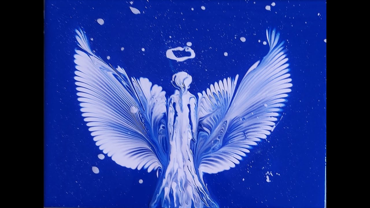 261 AN ANGEL CHAIN PULL AcrylicPouring CreateWithMe YouTube