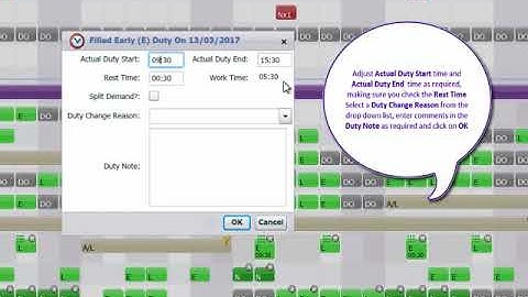NNUH - Healthroster - Modifying Shift Times