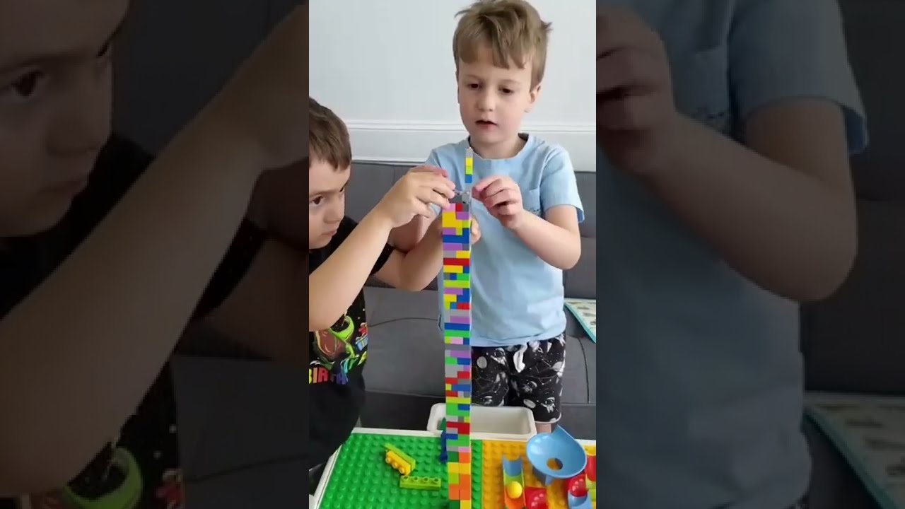 PicassoTiles PicassoToys Big Hit Play Table Building Blocks Marble Run Educational Kids Activities