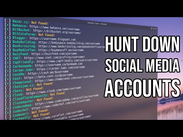 How to Hunt Down Social Media Accounts by Usernames with Sherlock « Null  Byte :: WonderHowTo