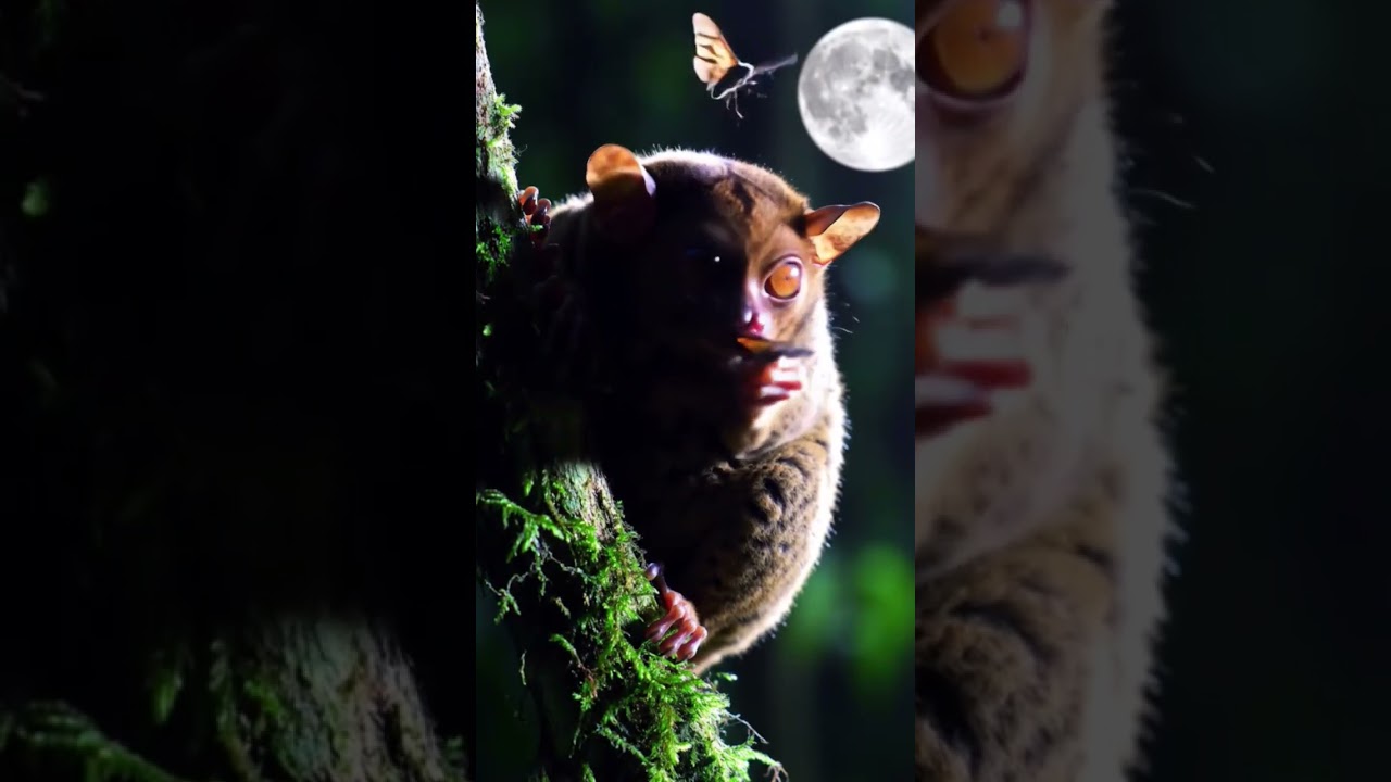 Nocturne of the Night Hunter: The Western Tarsier’s Moonlit Gaze